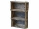 Chic Antique Wandregal Regal aus alten Backsteinformen Holz, Braun