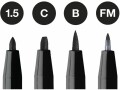 Faber-Castell Tuschestift PITT Artist Pen Black, 4 Stück