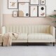 vidaXL Sofa 2-Sitzer Creme Stoff