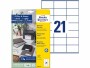 Avery Zweckform Universal-Etiketten 3481 70 x 41 mm, 10 Blatt