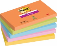 POST-IT Super Sticky Notes 127x76mm 655-5SS-BOOS 5 Farben 5x90