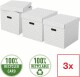 ESSELTE   Aufbewahrungsboxen Home Cube - 628288    365x320x315mm, weiss     3 Stk