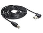 DeLock Delock Easy-USB2.0-Kabel A-B: 1m, USB-A Anschluss 90ø