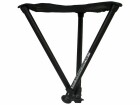 Walkstool Dreibeinhocker Comfort 75 cm Schwarz/Silber, Tiefe: 40 cm