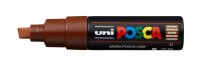 UNI-BALL  Posca Marker 8mm PC-8K BROWN braun, Keilspitze, Kein