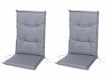 COCON Stuhlauflage Hochlehner Outdoor 118 x 50 cm, Grau