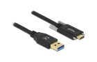 DeLock USB 3.1-Kabel Schraube seitlich USB A - USB