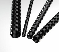 RENZ Plastikbinderücken 16mm A4 17160121 schwarz, 21 Ringe