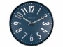 NeXtime Wanduhr Alchemy Ø 40 cm, Blau/Silber, Form: Rund