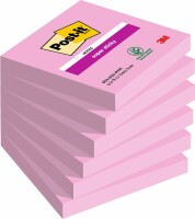 POST-IT Block Super Sticky 76x76mm 6546SSPNK Pink 6x90 Blatt