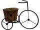 Dameco Blumentopf Fahrrad 30 cm, Schwarz, Durchmesser: 12 cm