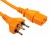 Bild 1 FURBER.power Netzkabel C13-T12 0.5 m, Orange, Anzahl Leiter: 3