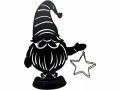 Dameco LED-Figur Wichtel Santa, 40 LEDs, 45 cm, Schwarz