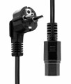 ProXtend Power Cord Schuko Angled to C15 3M Black