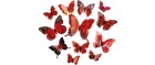 Dekomat AG Aufhänger Schmetterlinge 12 Stück, Rot, Bewusste