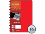 Adoc Sichtbuch Bind-Ex A4, 20 Taschen, Rot, Typ: Sichtbuch