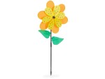 relaxdays Windrad Blume mit Punkten Gelb/Orange, Motiv: Gepunktet
