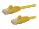StarTech.com - 2m CAT6 Ethernet Cable, 10 Gigabit Snagless RJ45 650MHz 100W PoE Patch Cord, CAT 6 10GbE UTP Network Cable w/Strain Relief, Yellow, Fluke Tested/Wiring is UL Certified/TIA - Category 6 - 24AWG (N6PATC2MYL)