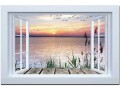 Dameco LED Wandleuchte Bild Fenster auf Steg, Betriebsart