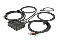 STARTECH .com 2 Port HDMI KVM Switch, 4K 60Hz, Compact