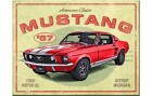Nostalgic Art Haftmagnet Ford Mustang 1 Stück, Gelb/Rot, Detailfarbe