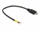 DeLock USB-Stromkabel Micro-USB B - Offen 0.15 m