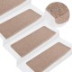 vidaXL Stufenmatten Selbstklebend 15 Stk. 65x24,5x3,5 cm Beige