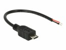 DeLock USB-Stromkabel Micro-USB B - Offen 0.1 m