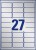 Image 1 AVERY ZWECKFORM Typenschild-Labels 63,5x29,6mm L6011-20 silber 540Stk./20Bl.
