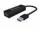 RaidSonic ICY BOX USB-Hub IB-HUB1419-U3, Stromversorgung: USB, Anzahl