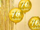Partydeco Folienballon 70th Birthday Gold/Weiss, Packungsgrösse: 1