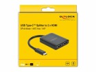 DeLock Monitor Splitter USB Typ-C zu 2X HDMI 4K