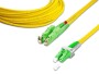 Lightwin LWL-Patchkabel E2000/APC-LC/APC, Singlemode, Duplex, 15m