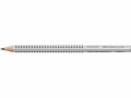 Faber-Castell Bleistift Jumbo Grip 2001 HB, Silber, Strichstärke: Keine