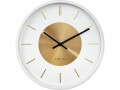 NeXtime Wanduhr Retro II Ø 25 cm, Gold/Weiss, Form