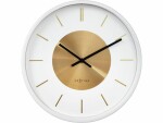 NeXtime Wanduhr Retro II Ø 25 cm, Gold/Weiss, Form