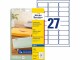 Avery Zweckform Adressetiketten 63.5 x 29.6 mm, 25 Blatt, Klebehaftung