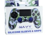 FR-TEC Schutzhülle PS4 Silicone Skin + Grips Camo Navy