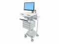 Ergotron Cart with LCD Arm, LiFe Powered, 9 Drawers