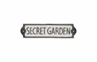 Esschert Design Wanddekoration Secret Garden 21.2 cm, Schwarz/Weiss