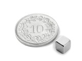 supermagnete Haftmagnet Neodym 10 x 5 mm Würfel Silber
