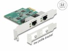 DeLock Netzwerkkarte 2x RJ45 2.5 Gbps PCI-Express x1