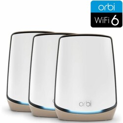 Orbi 860 Serie Tri-Band WiFi 6 Mesh-System, 6 Gbit/s, 3er-Set, weiss