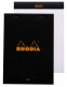RHODIA Notizblock              A5 - 166009C   liniert                schwarz