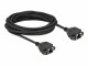 DeLock Patchkabel Verlängerungskabel Cat 6A, S/FTP, 5 m, Schwarz