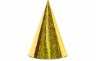 Partydeco Partyhüte holografisch Gold, 16 x 10 cm, 6