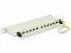 DeLock Netzwerkpanel 12 Port 10" Cat.6A LSA Grau, Detailfarbe