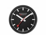 Mondaine Wanduhr Quartz Ø 25 cm, Schwarz/Weiss, Form: Rund