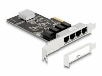 DeLock Netzwerkkarte 4x RJ45 1Gbps, PCI-Express x4