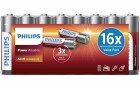 Philips Batterie Power Alkaline AA 16 Stück, Batterietyp: AA